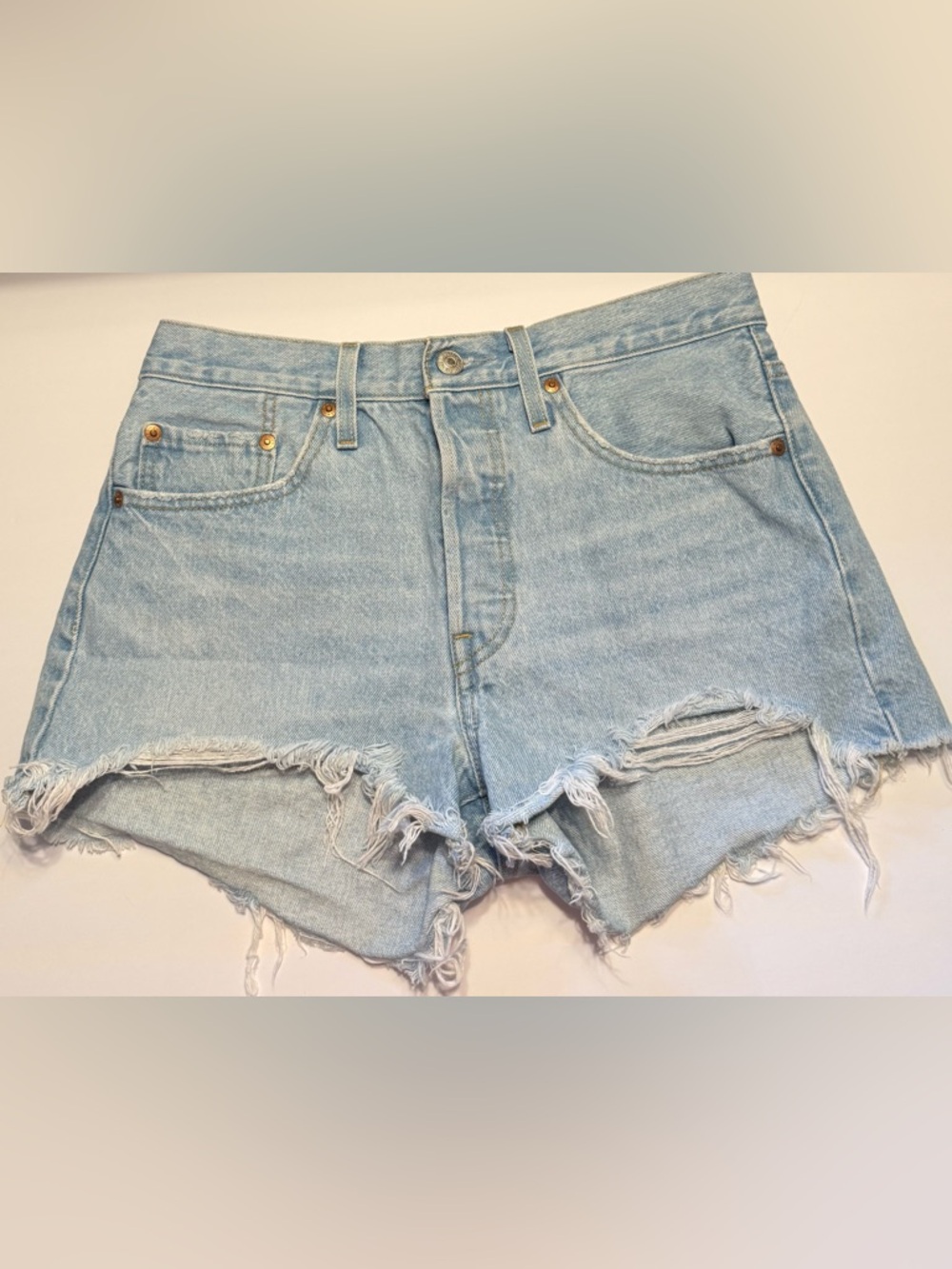 Levi’s | 501 Button Fly Cut Off Jean Shorts 28